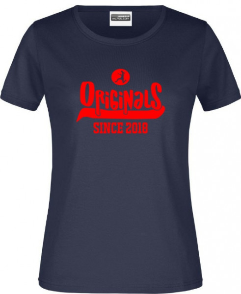 Damen Heavy T-shirt navy inkl. Druck