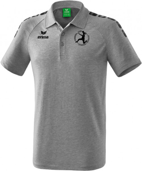 erima Essential 5-C Poloshirt inkl. Wappen *BlackEdition* (Initialen optional)