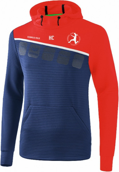 erima 5-C Kapuzensweat inkl. Wappen und Vereinsname (Initialen optional)