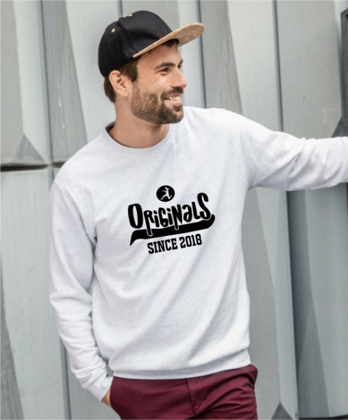 Herren Sweater weiß inkl. Druck