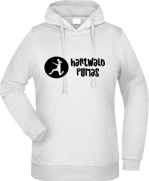 Damen Kapuzensweater weiß inkl. Druck