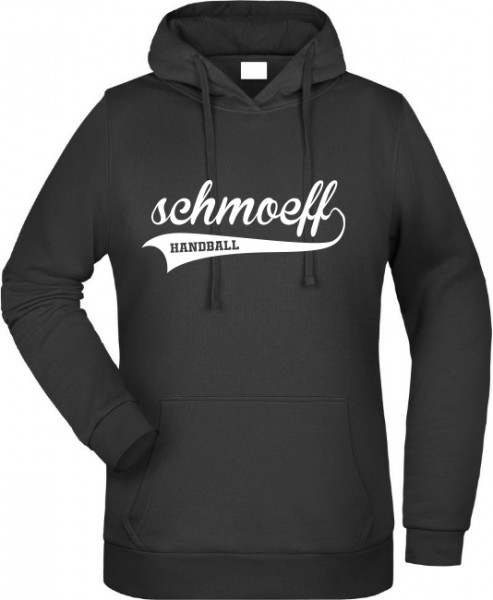 Damen Kapuzensweater schwarz inkl. Druck